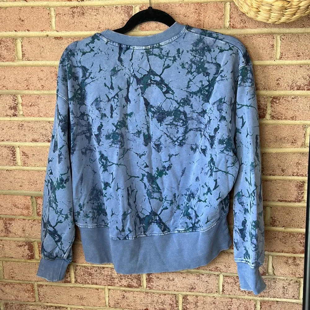 JoyLab Blue Tie Dye Crewneck Sweatshirt - Picture 8 of 8